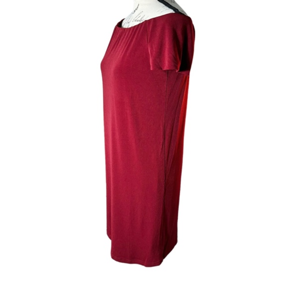 Bishop + Young | Burgundy Off-Shoulder Knee-Length Dress - M - Picture 4 of 8